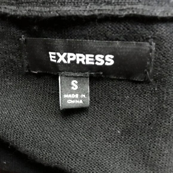 EXPRESS Short Sleeve Black Cardigan Sequin Trim NEW Size SMALL - Picture 6 of 8